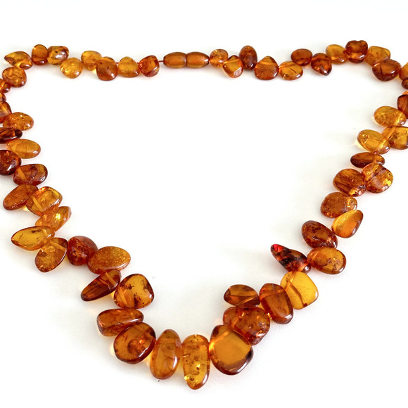 Vintage Natural Baltic Amber Gemstone Graduated Long Beaded Necklace 24" - Picture 5 of 13